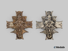 Poland. Two 3Rd Carpathian Rifle Division Badges By F.m.lorioli, C.1940