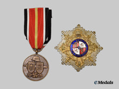 Spain. Spanish Blue Division Medal And A Spanish War Cross, C. 1950
