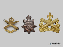 Canada, Commonwealth. A Lot Of Three Regimental Cap Badges