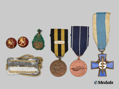 Finland. Mixed Lot Of Medals, Insignia And Identification Tag