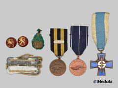 Finland. Mixed Lot Of Medals, Insignia And Identification Tag.