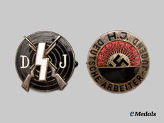 Germany, Hj. A Pair Of Youth Badges