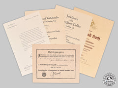 Germany, Third Reich. A Collection Of Documents To Reich Bank Councillor Ferdinand Koch
