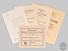 Germany, Third Reich. A Collection Of Documents To Reich Bank Councillor Ferdinand Koch