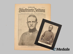 Germany, Imperial. A Wartime Signed Photo Of Manfred Von Richthofen, With Commemorative Death Publication