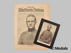 Germany, Imperial. A Wartime Signed Photo Of Manfred Von Richthofen, With Commemorative Death Publication