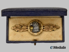 Germany, Luftwaffe. A Reconnaissance Clasp, Gold Grade With Case, By C.e. Juncker