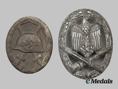 Germany, Wehrmacht. A Pair Of Service Badges