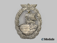 Germany, Kriegsmarine. An Auxiliary Cruiser War Badge, By Steinhauer & Lück