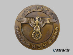 Germany, Ss. A 1939 Yule Festival Table Medal To Oberabschnitt Ost, By Deschler & Sohn