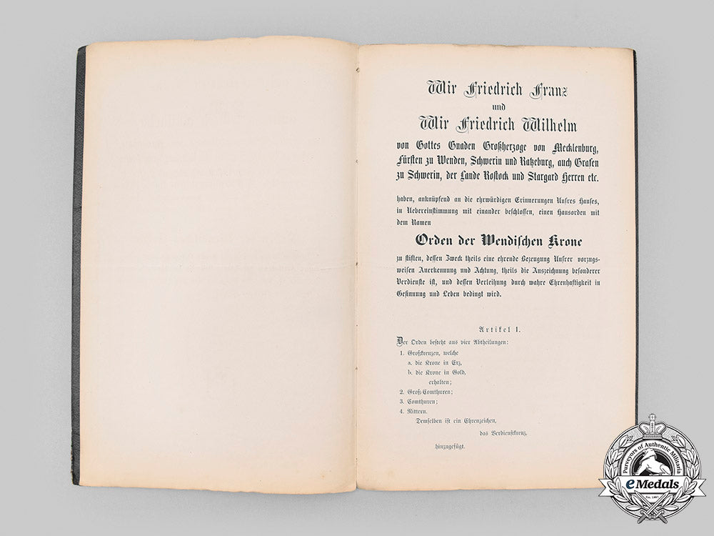 mecklenburg-_schwerin,_grand_duchy._the_statutes_of_the_order_of_the_wendish_crown,1864__mnc7291