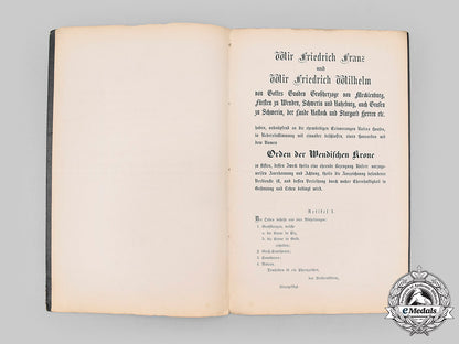 mecklenburg-_schwerin,_grand_duchy._the_statutes_of_the_order_of_the_wendish_crown,1864__mnc7291