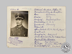 Germany, Ss. A Hiag Tracing Service File For Ss-Hauptsturmführer Weckmann