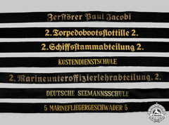 Germany, Kriegsmarine. A Lot Of Cap Tally Ribbons