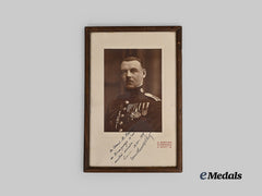 Czechoslovakia, Republic. A Portrait of Rudolf Viest Dedicated to Colonel Richard McKenney, U.S. Military Attache at Warsaw, Poland.