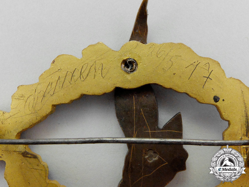austria._an_first_war_field_pilot's_badge,_named_and_dated_n_068_1