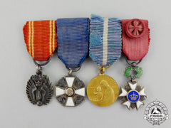 Sweden, Kingdom.  A Fine Group Of Four Miniature Medals