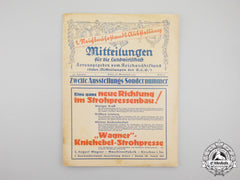 An Issue Of Agricultural Magazine For Reich Food Production Exhibition
