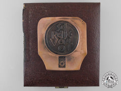An 1984 Sarajevo Winter Olympics Participant's Medal With Case