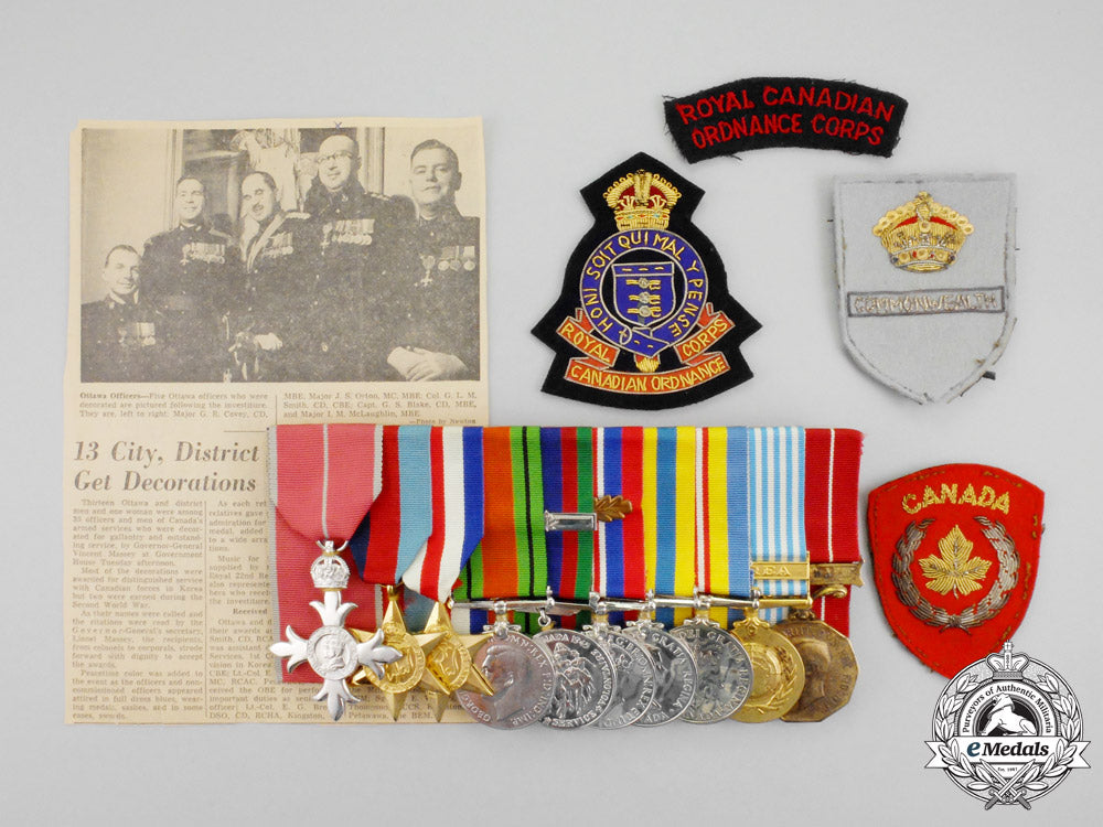 a_canadian_second_war&_korean_war_mbe_group_to_captain_george_stewart_blake_n_442