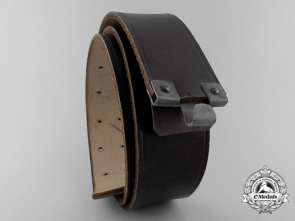 a_brown_leather_hj_belt;_rzm&_croupon_marked_n_557