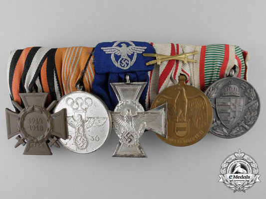 a1936_german_olympic&_first_war_medal_bar_of_five_awards_n_660