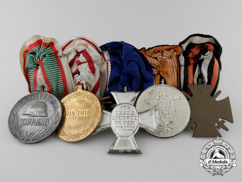 a1936_german_olympic&_first_war_medal_bar_of_five_awards_n_664