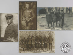 Four First War German Imperial Airmen Postcards