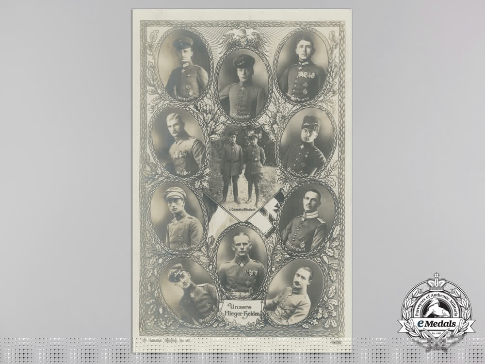 five_first_war_german_imperial_airmen_postcards_n_989