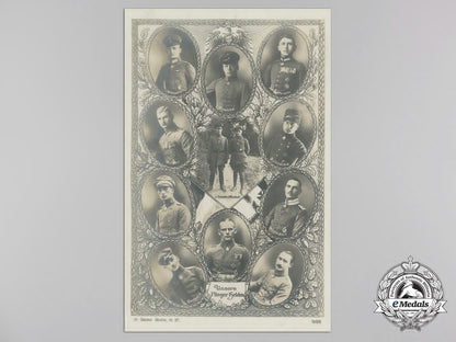 five_first_war_german_imperial_airmen_postcards_n_989