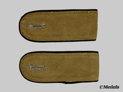 Germany, SS. A Set of Waffen-SS Tropical Enlisted Personnel Shoulder Straps