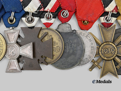 germany,_wehrmacht._a_combatant’s_medal_bar_for_bravery_and_long_service,_mounted_in_austrian_style_e_medals__g62691_8