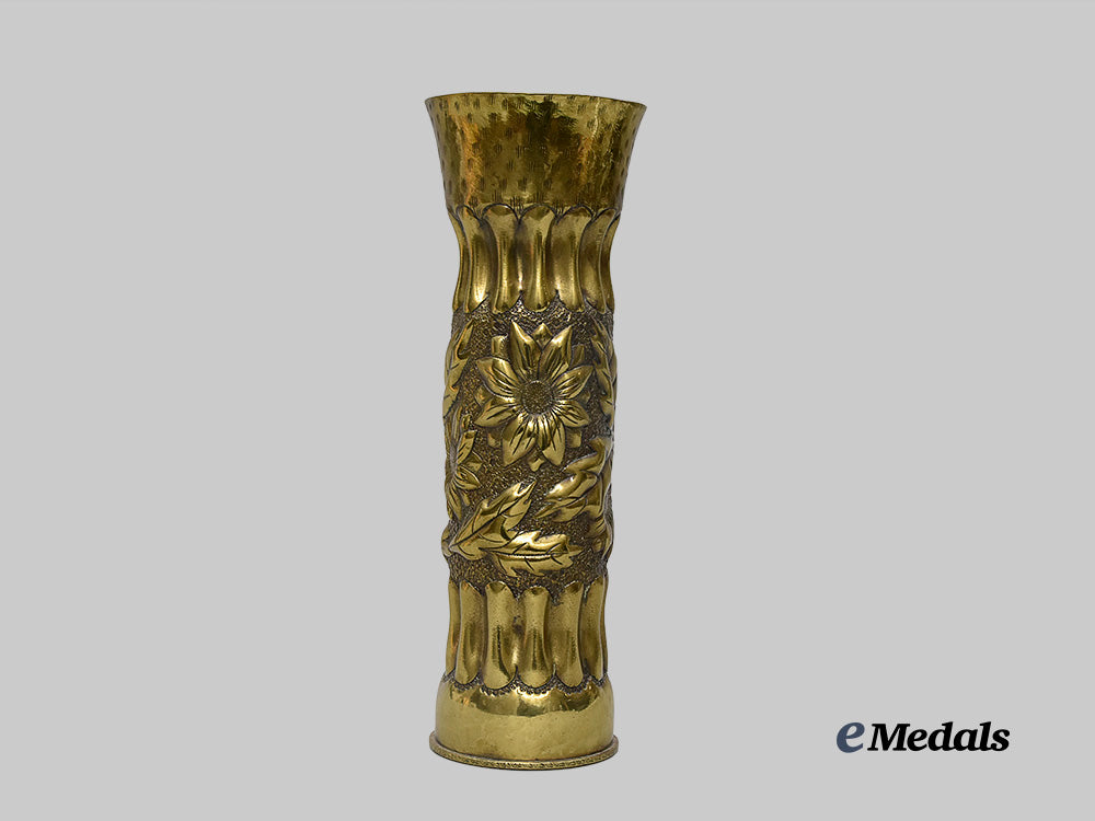 czechoslovakia._a_trench_art_brass_shell_with_sunflowers_e_medals__e_u24144_2
