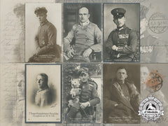 Six First War German Imperial Airmen Postcards