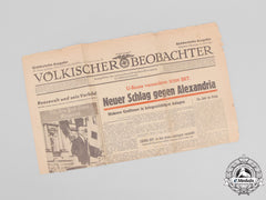 An Issue Of Nsdap Propaganda Newspaper “Völkischer Beobachter”, Vol. 54, Issue 161