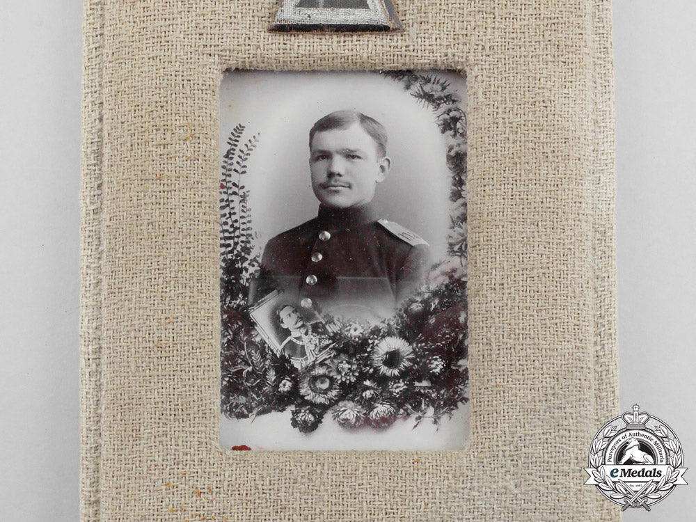 a_first_war_imperial_german_framed_memorial_portrait_of_a_german_soldier_o_367_1