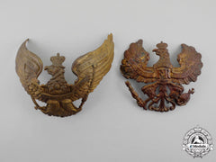 Two Prussian Pickelhaube Plates