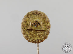 A Second War German Gold Grade Wound Badge Miniature Stick Pin