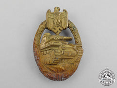 Germany, Heer. An Early Field Repaired Panzer Badge, Bronze Grade