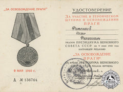 Russia, Soviet Union.  A Group Of Awards & Documents To Piotr Filipovitch Fomenkov