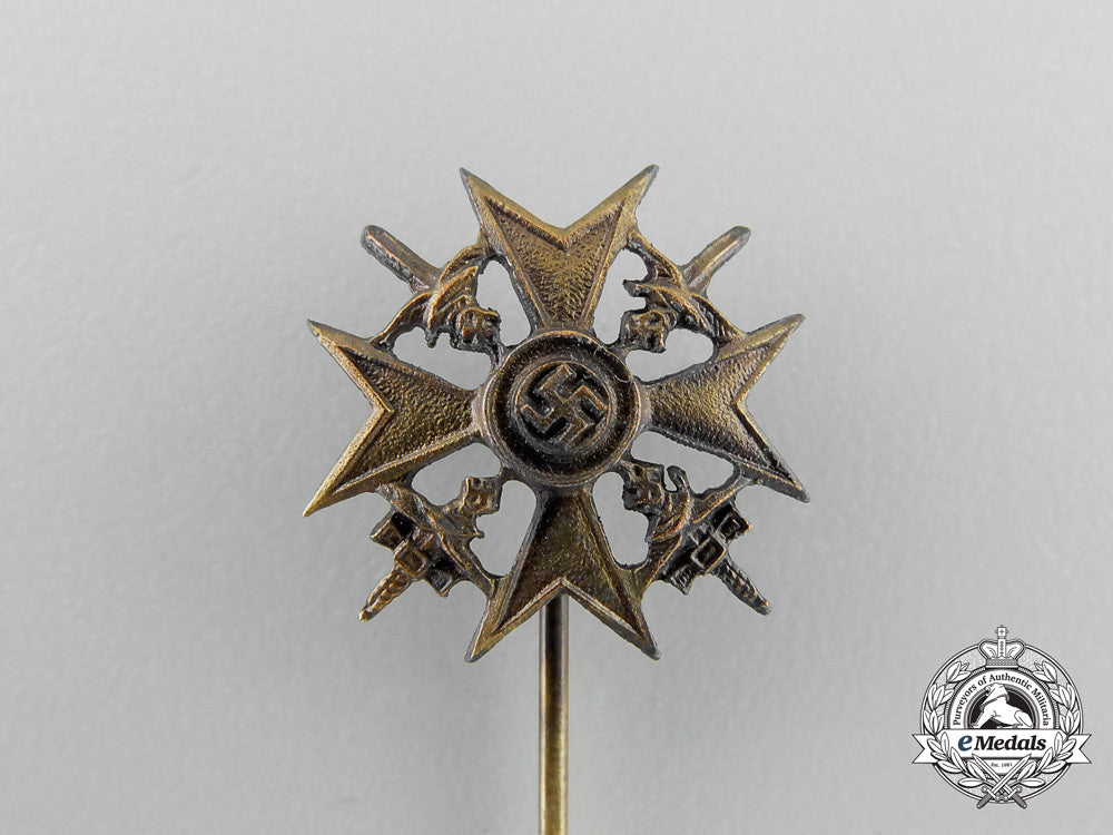 a_miniature_spanish_cross_in_bronze_with_swords_stickpin_o_994