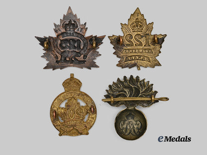canada,_c_e_f._a_lot_of_four_first_war_cap_badges_e_medals__c7283_3