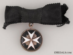 Order Of St. John, Serving Sister Breast Badge, Miniature