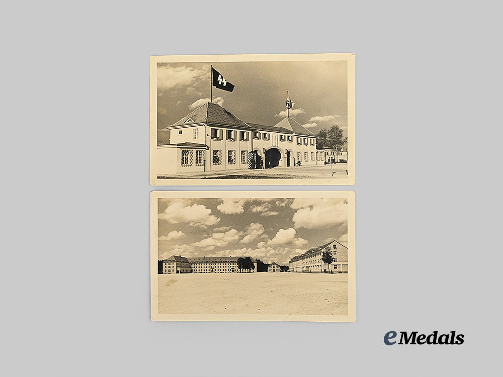 germany,_s_s._a_rare_set_of_postcards_with_s_s_the_barracks_and_guardhouse_at_dachau_e_medals__g63025_2