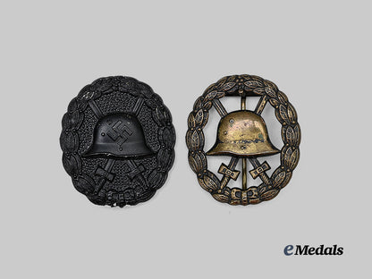 germany,_imperial;_germany,_wehrmacht._a_pair_of_black_grade_wound_badges,_first_and_second_world_war_issue_e_medals__g62874_2