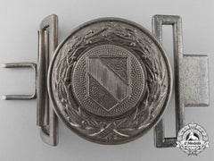 A Third Reich Baden Fire Defence Service Officer's Belt Buckle; Published Example