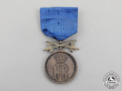 Reuß. A 1909-1918 Silver Merit Medal With Swords To The Princly Honour Cross