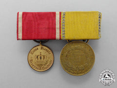 A Prussia/Baden Landwehr Medal Bar
