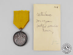 Netherlands. A Navy Long Service Medal, Silver Grade For Officers For Twenty Four Years' Service