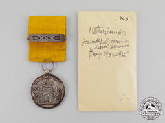 Netherlands. An Army Long Service Medal, Silver Grade For Twenty-Four Years' Service